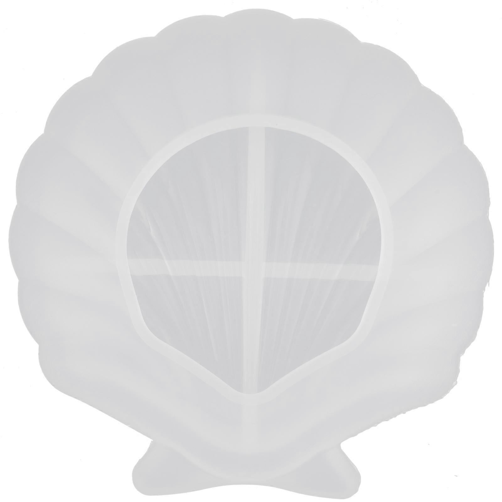Creative Design Silicone Shell Tray Mold Multi-Function for Craft Gift Giving White 1Pack