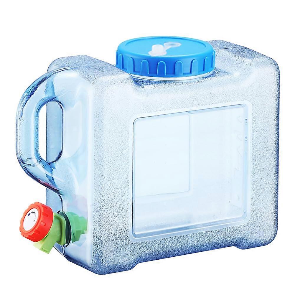 5L Portable Camping Water Container with Faucet, Large Capacity Water Bottle, Easy Clean, for Outdoor Travel, Emergency More