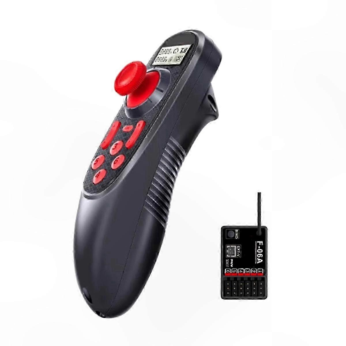 2.4G 6-Channel Radio Transmitter with Color Display for RC Boats F-06A Receiver Enhanced Control Functionality