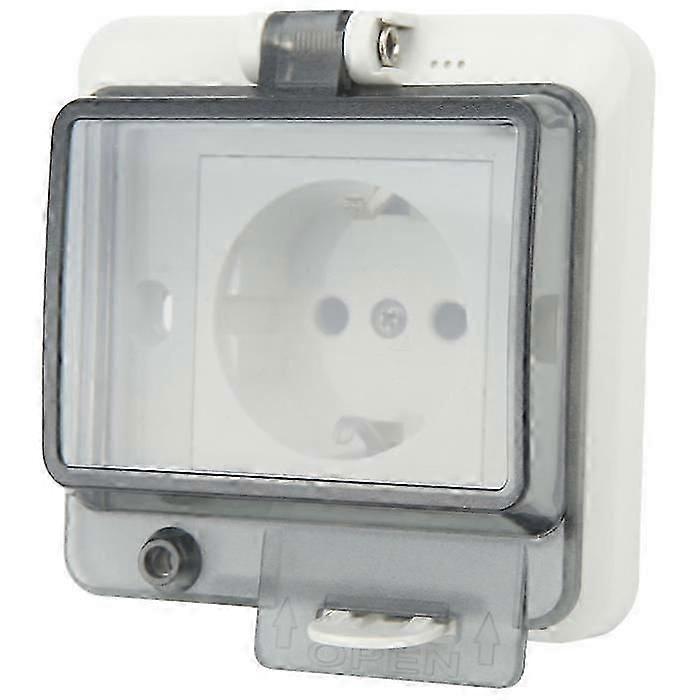 Waterproof Socket EU Standard IP66 Waterproof Wall Socket Concealed Wall Socket with PC Shell 250V 16A