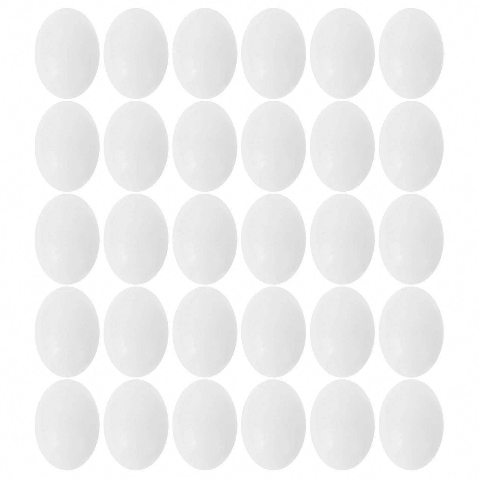 30Pcs Solid Plastic Pigeon Eggs for Tricking Birds to Stop Laying Eggs