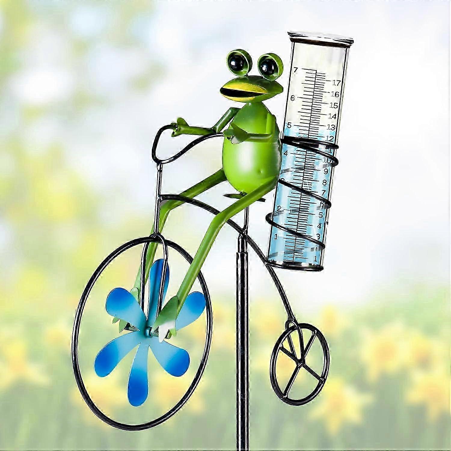 Rain Gauge, Capacity Upgrade Glass Rain Guage Outdoor - Detachable Rain Guage with L-Shaped Metal Stake, Decorative Rain Measure Gauge for Garden, Yar