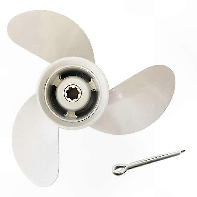 Marine Propeller for 6Hp Boat Motors 8.5x7.5 Inch 7 Spline Replacement Part for Outboard Engines