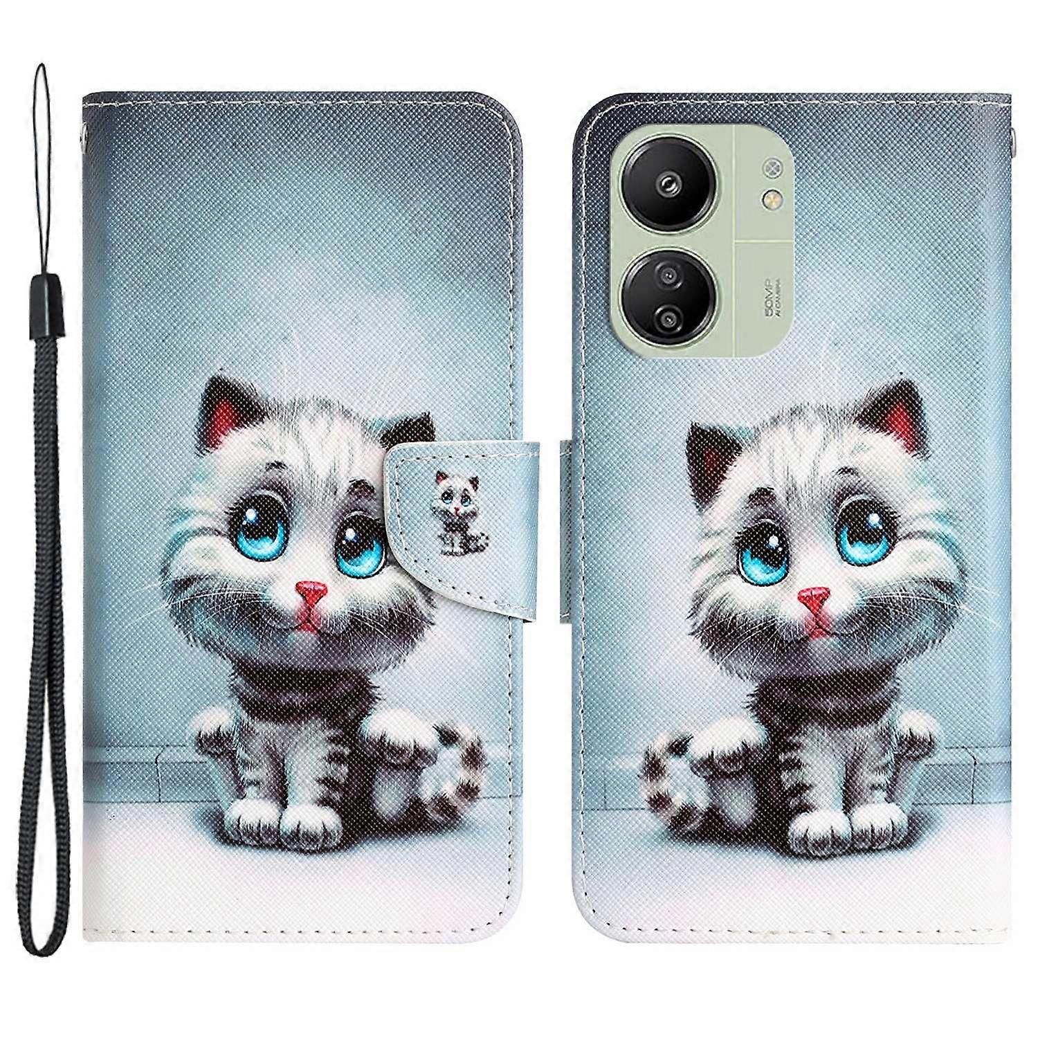 For Xiaomi Redmi 13C 4G/5G/13R 5G/Poco M6 5G/Poco C65 4G Case Pattern Printing Wallet Stand Leather 