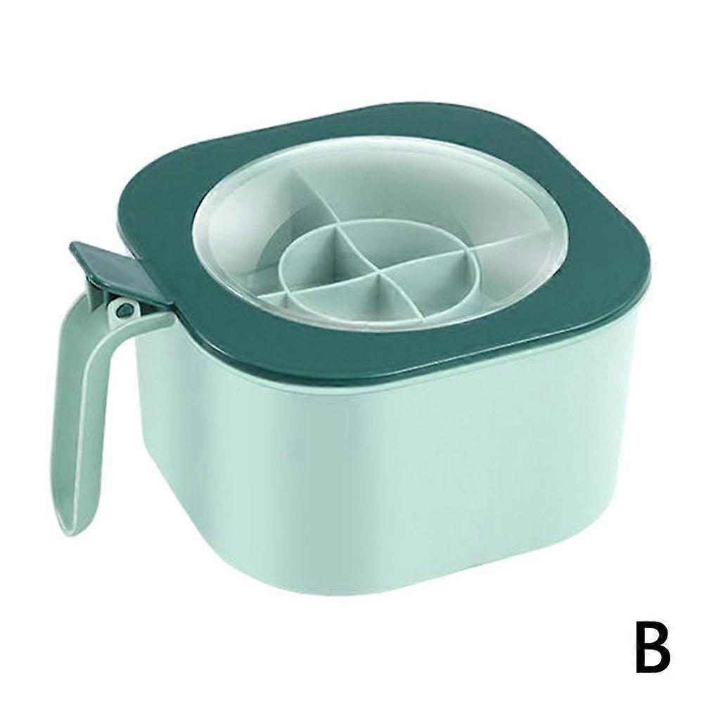 Kitchen Seasoning Box Condiment Jar 4 Compartment Plastic Storage Container