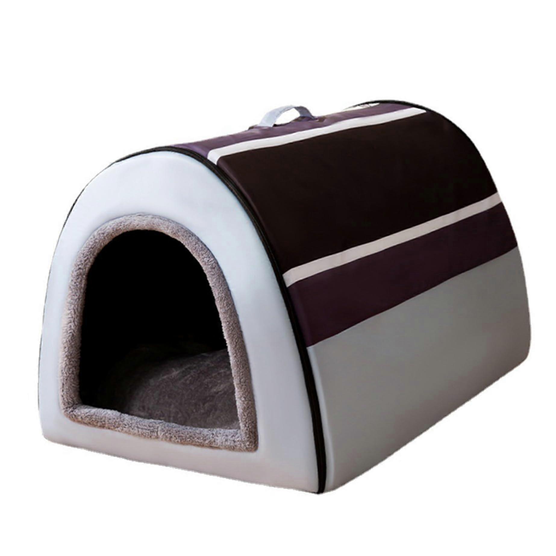 Dog House Indoor 2 in 1 Removable Washable Dog Bed Cozy Cave Tent for Dogs up to 5kg Non-Slip Foldable Design
