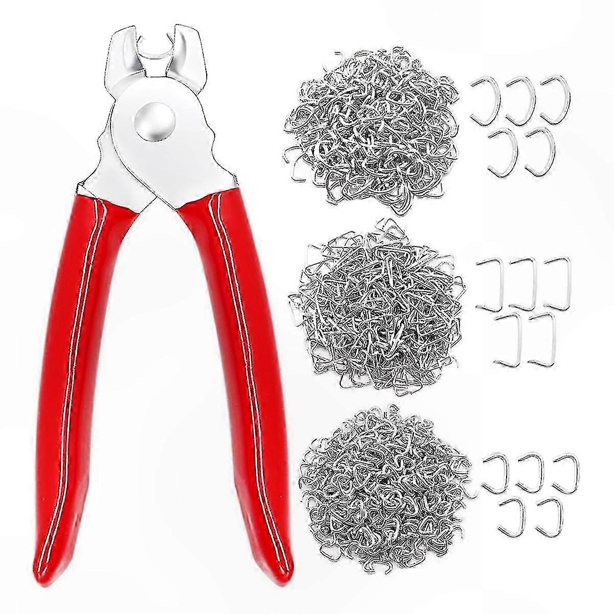 Galvanized Hog Rings Kit with Pliers for Pet Cages and Bagging Applications