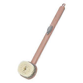 Long Handle Liquid Bath Brush Detachable Back Body Bath Shower Sponge ScrubberPink1 pc