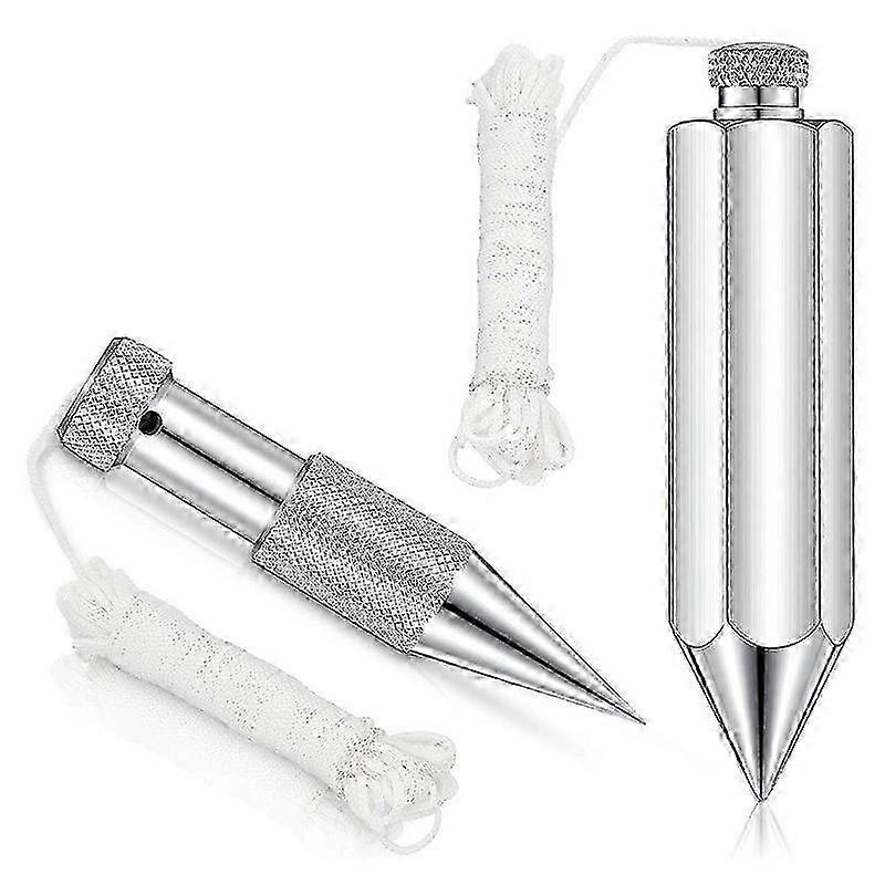 Hexagon Steel PlumbBob,2 Pcs Plumb Bobwith String 8 Ounce,5 Ounce Plumbbob Weight for Construction CarpenterSurveyor 2025