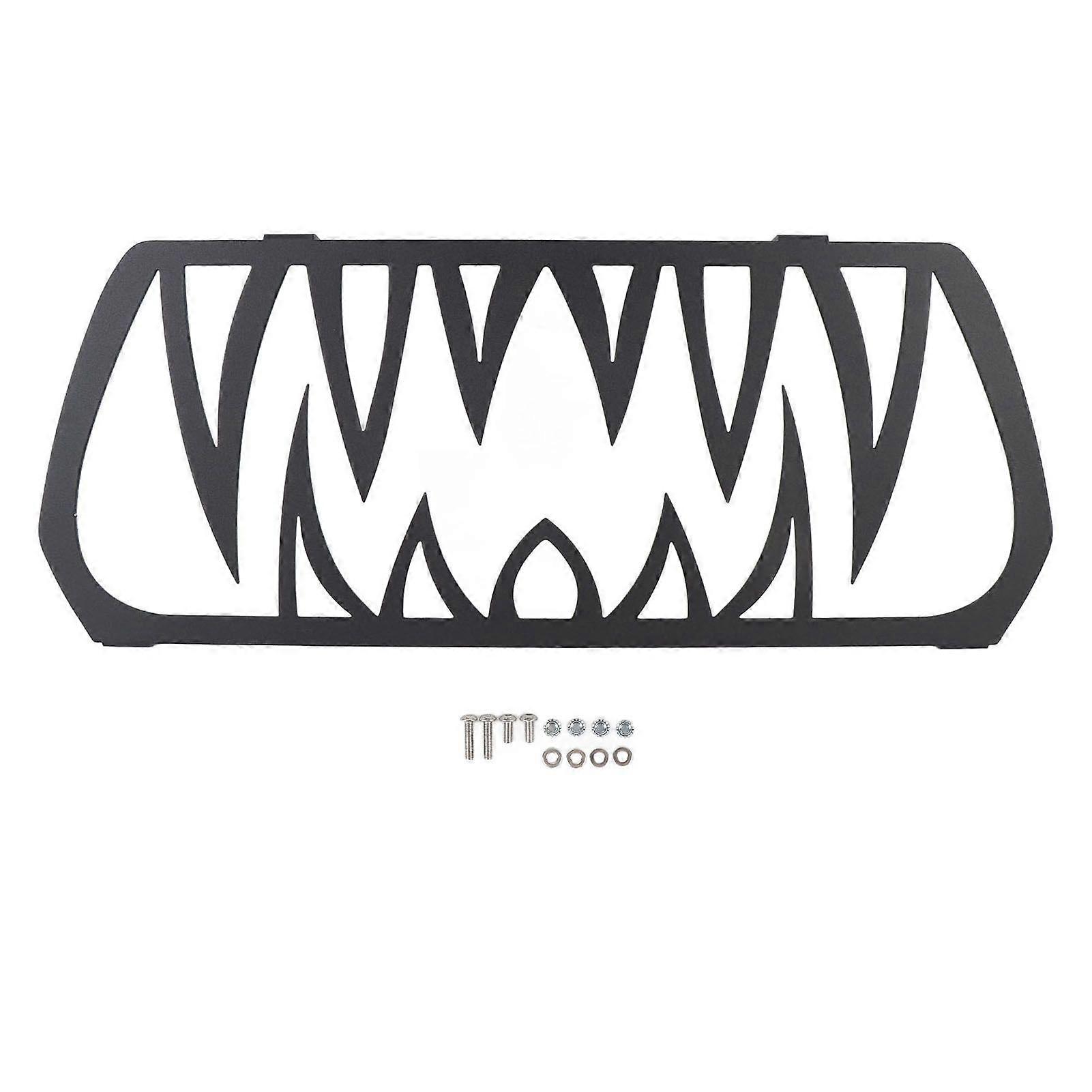 Front Grille Teeth Insert Aluminum Powder Coated Cool Look Rustproof Long Lasting for Ryker All Models Black