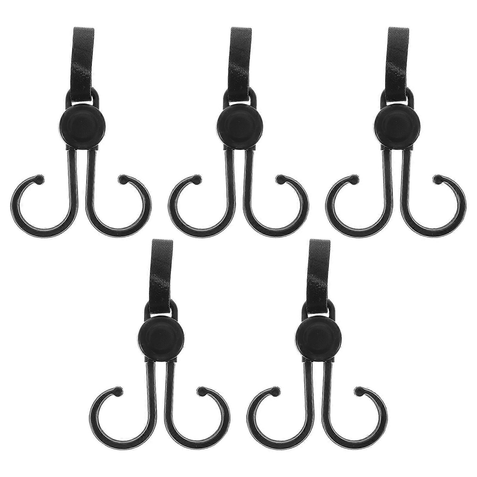 Universal Motorcycle Hooks for Storage 5Pcs Versatile Stroller Hook Set for Bags