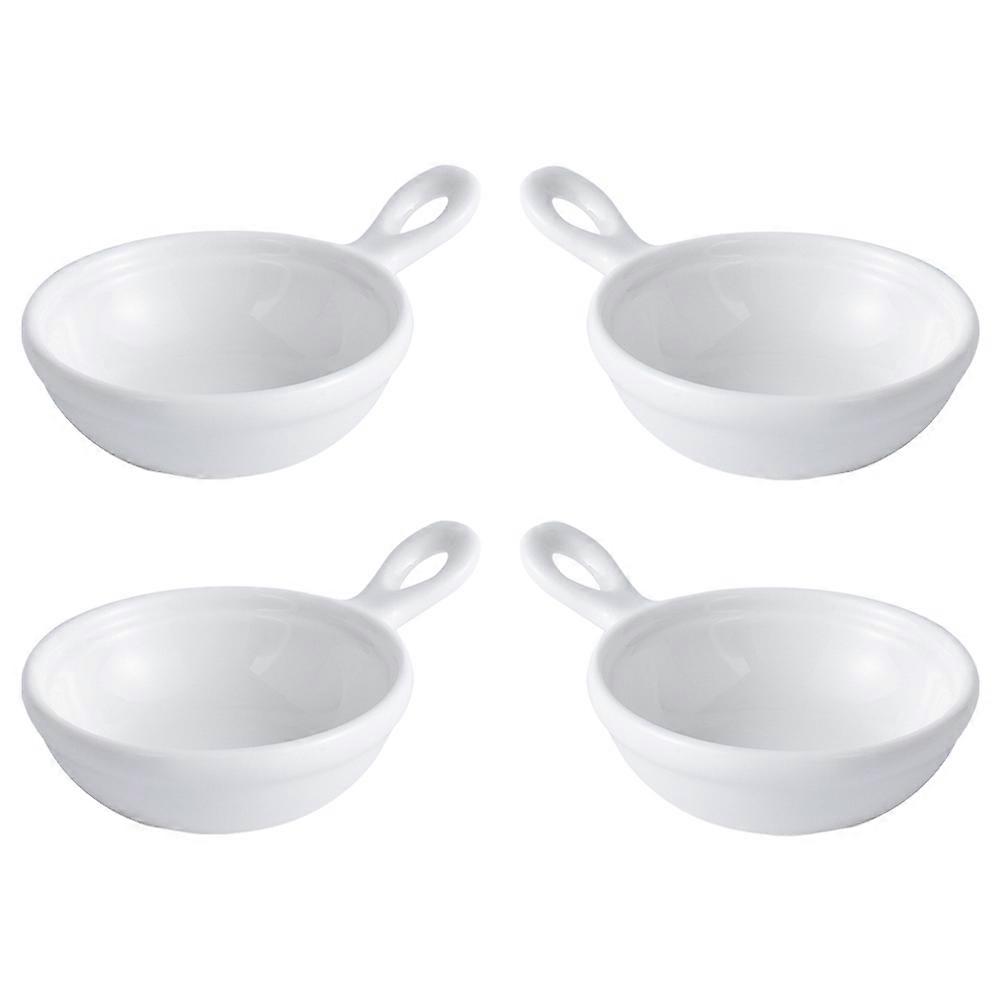 Soy Seasoning Plates Ceramic Dish for Serving 4Pcs Set