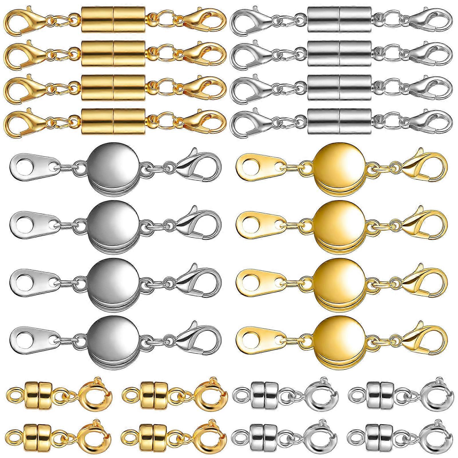 Magnetic Jewelry Clasps Metal for Necklace 96Pcs Assorted