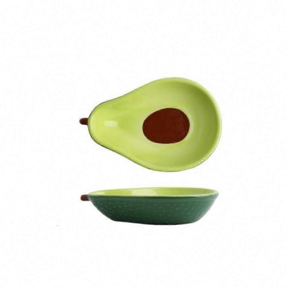 Cute Ceramic Avocado Shape Fruit Dessert Dish Bowl Trays