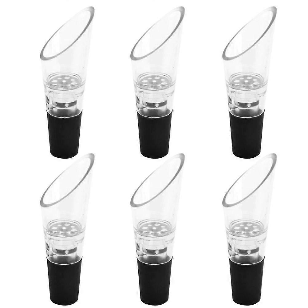 6pcs Practical Wine Pourer Creative Wine Bottle Pour Spouts Wine Liquor Pourer for Bar Party Restaurant