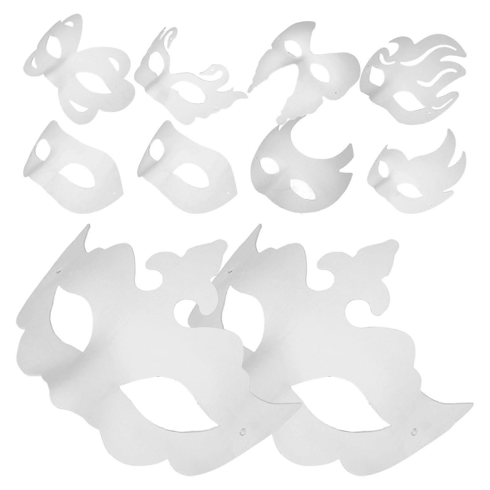 White Masquerade Mask Unpainted for DIY 32Pcs Paper Blank Masquerade Masks