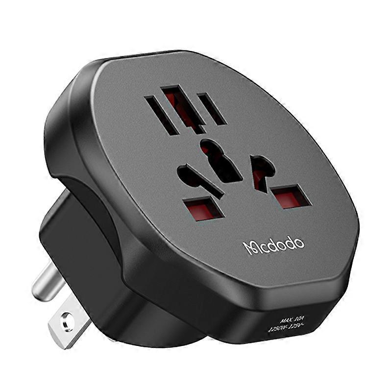 MCDODO CP-45 C1 Series Universal Travel Adapter 8-hole to UK/EU/US Plug Converter - US Plug