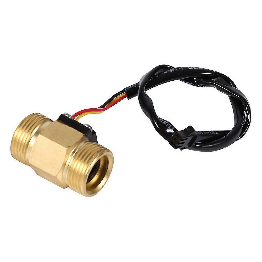 1Pc New Full Cooper G3/4" DN20mm Thread Hall Effect Liquid Water Flow Sensor Switch 2-45L/Min