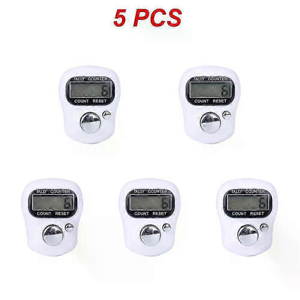 Finger Counter W/ Compass Islamic Tasbih Bead 5 Digital Led Electronic Handheld Tally Counter Clicker Counter Ring