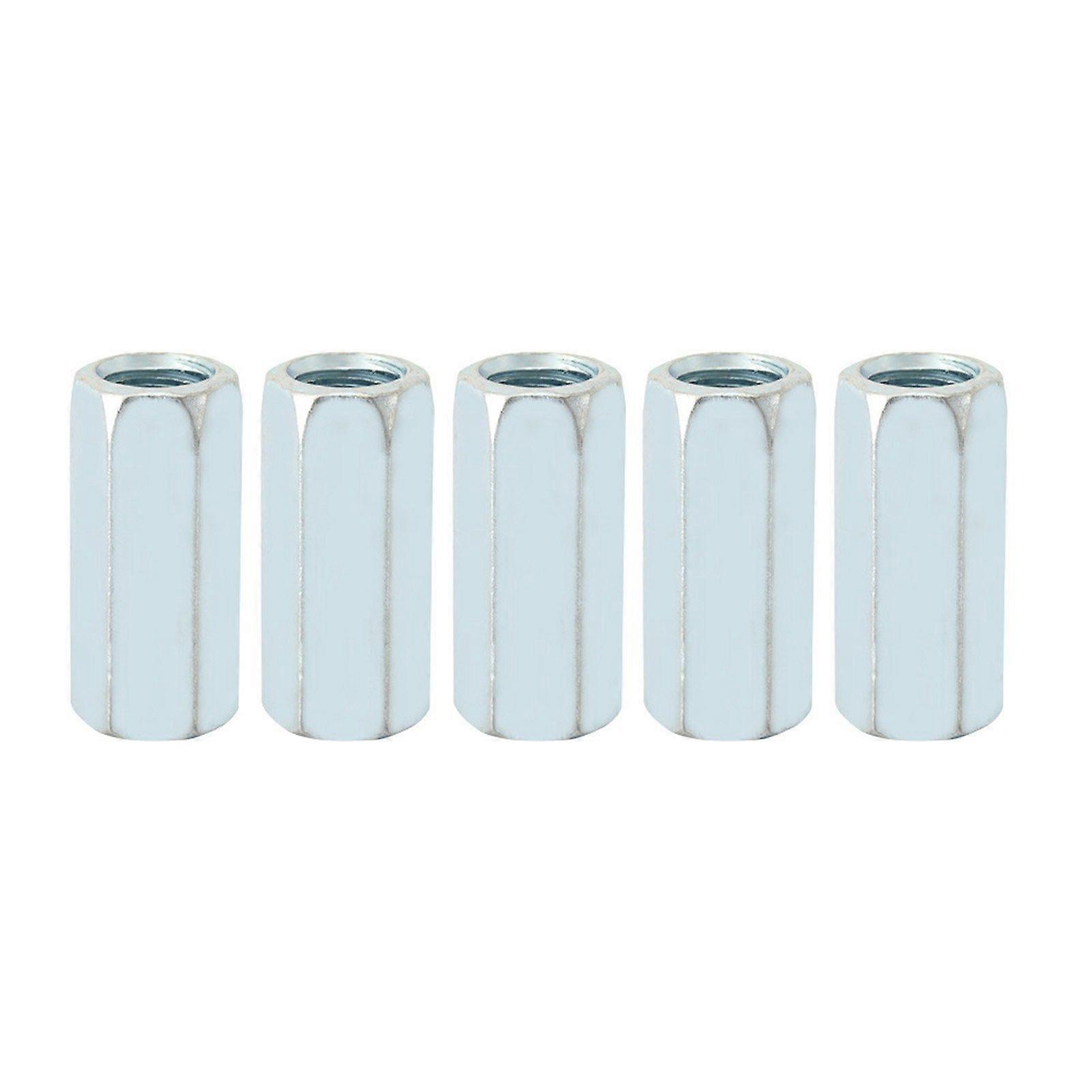 5pcs M12*40 Long Rod Nut Hex Hexagonal Sleeve Nut Standoff Threaded Fasteners (17mm)