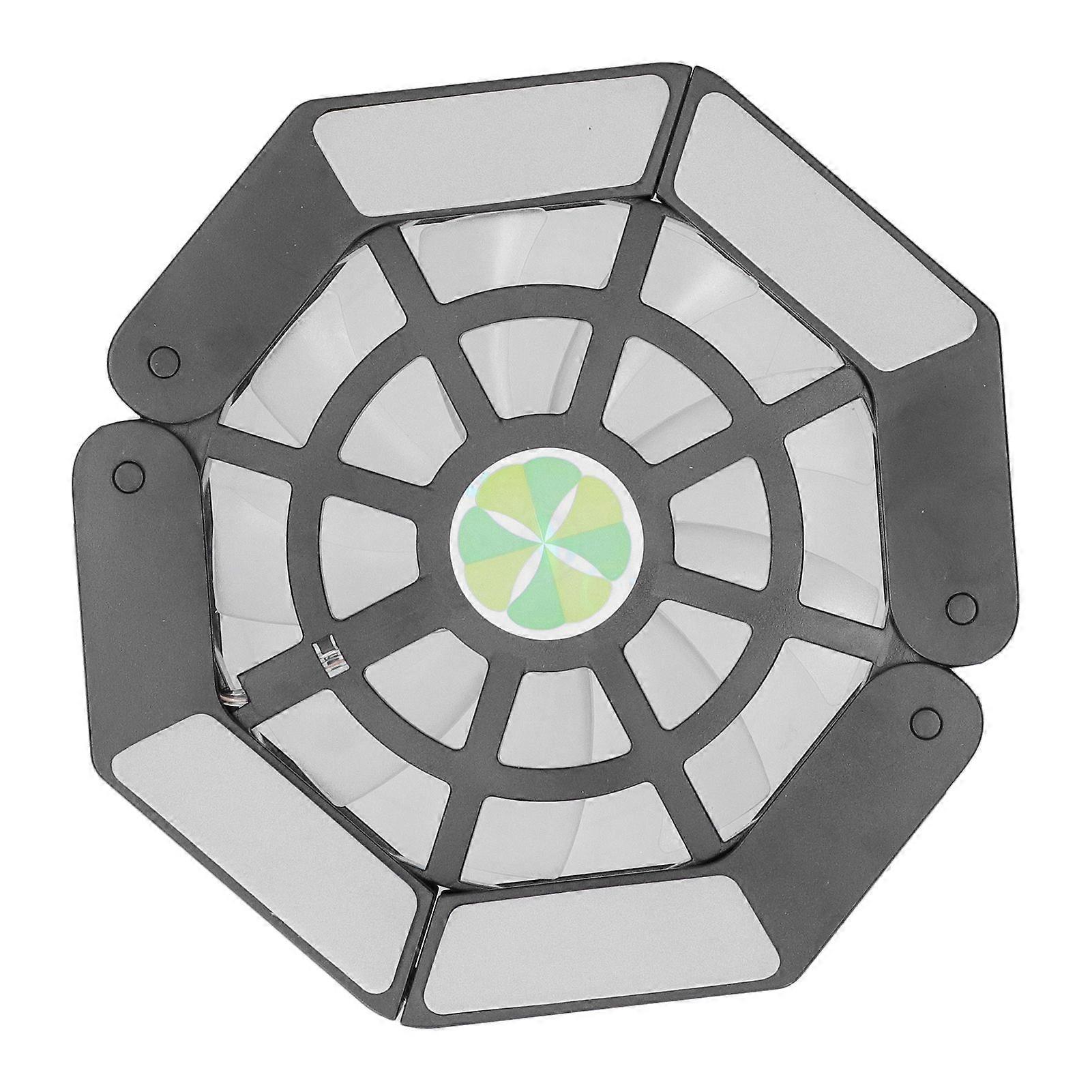 Laptop Cooler Pad with Luminous Large Fan USB Notebook Computer Foldable Stand DRS08(Black )