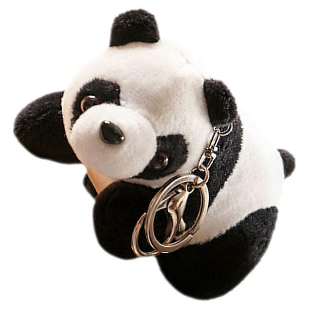 Plush Panda Pendant Keyring with Bag Hanging Pendant 3Pcs for Decoration