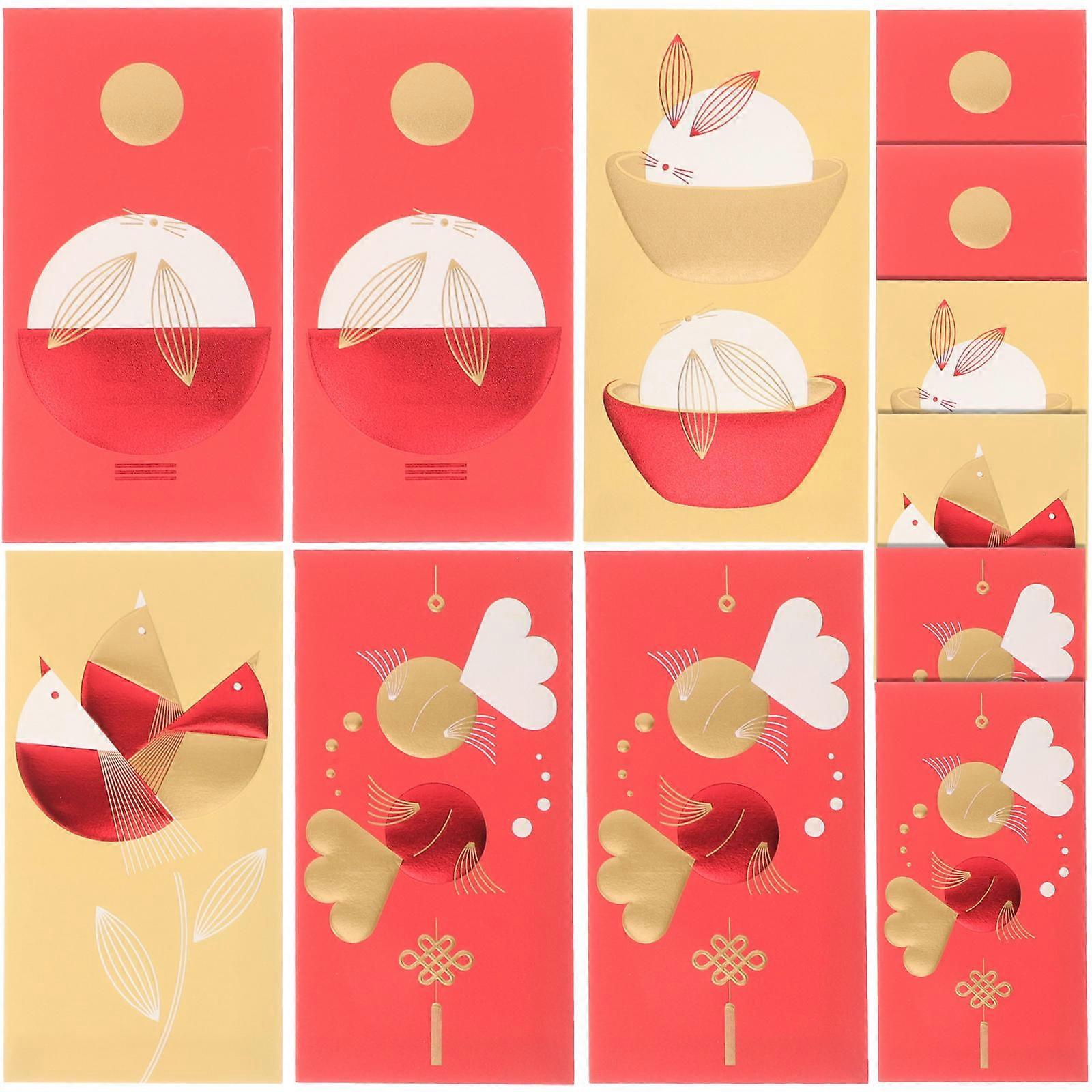Chinese Style Red Envelope New Year Money Gift with 36Pcs