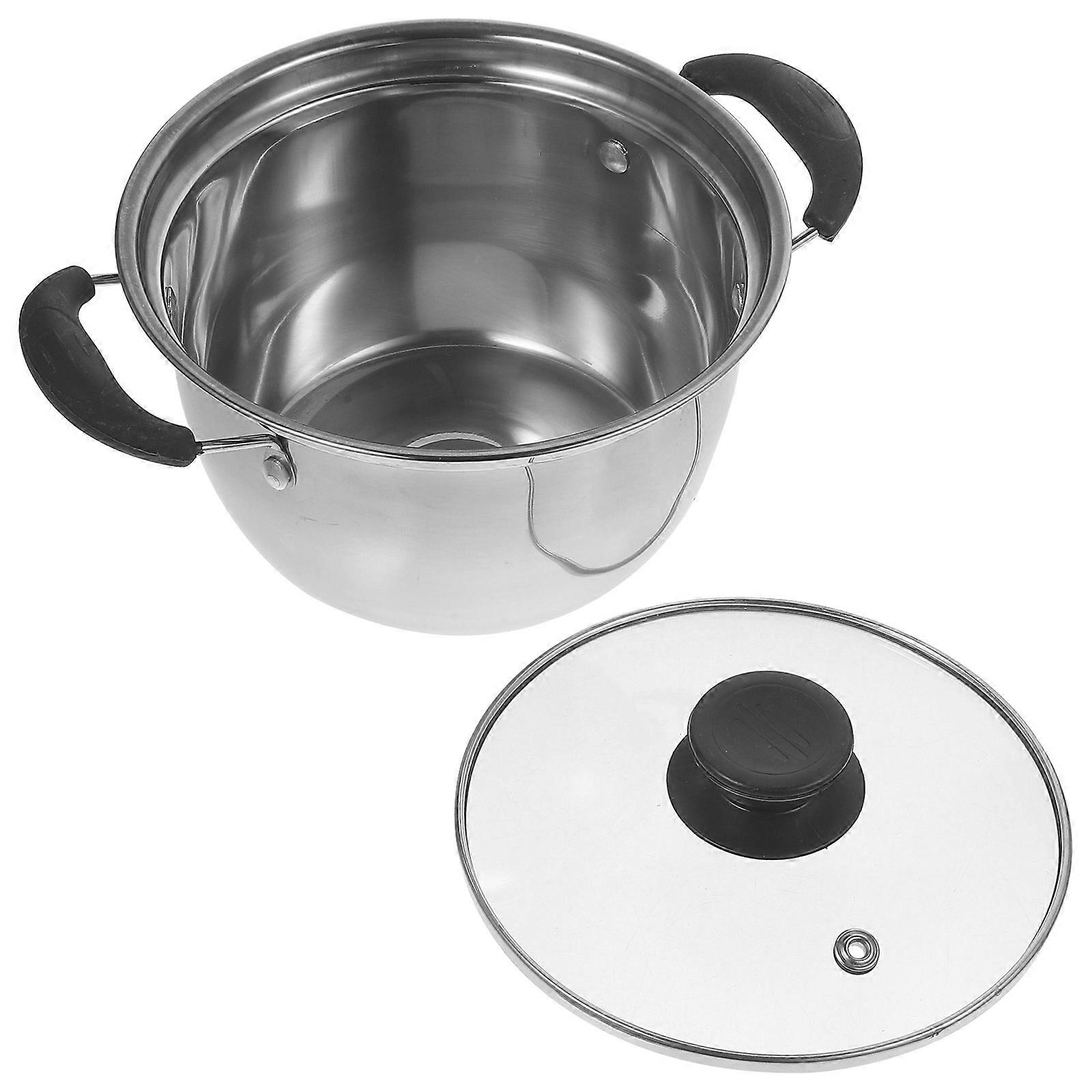 Stainless Steel Saucepan Double Handled Pot Suitable for Induction and Gas Stoves .00X16.00X9.00CM Even Heating 1Set