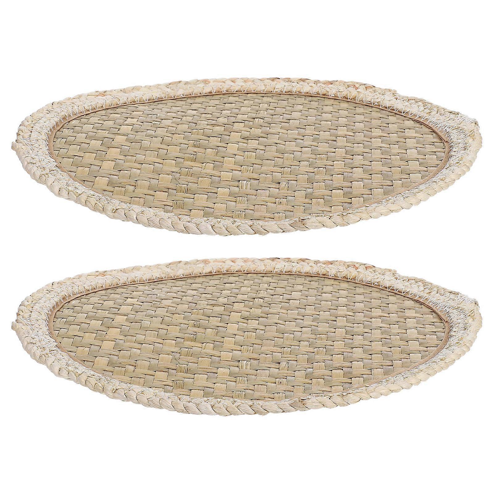 Rustic Bamboo Placemats 10Pcs Boho Style Tableware Casual Meals 29cm Heat Resistant Table Protection