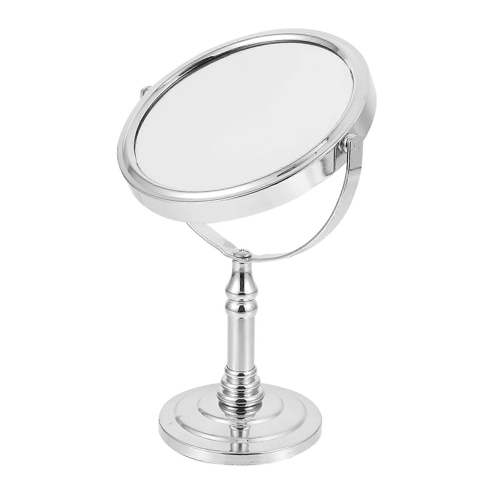 Metal Double-Sided Makeup Mirror for Home Use 2Pcs Desktop Swivel Vanity Mirror