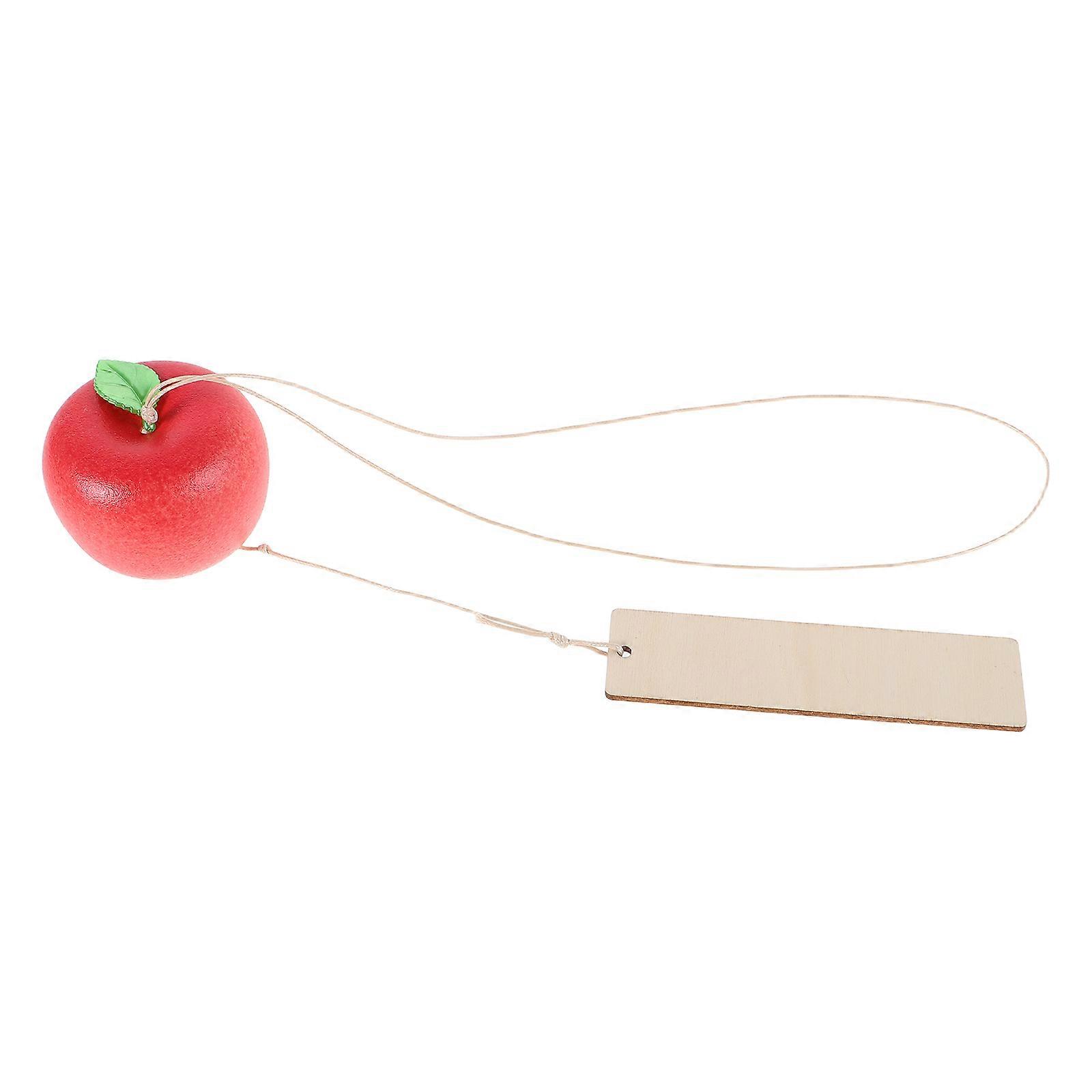 Red Ceramic Wind Chime Hanging Ornaments for Patio Garden 2Pcs Set
