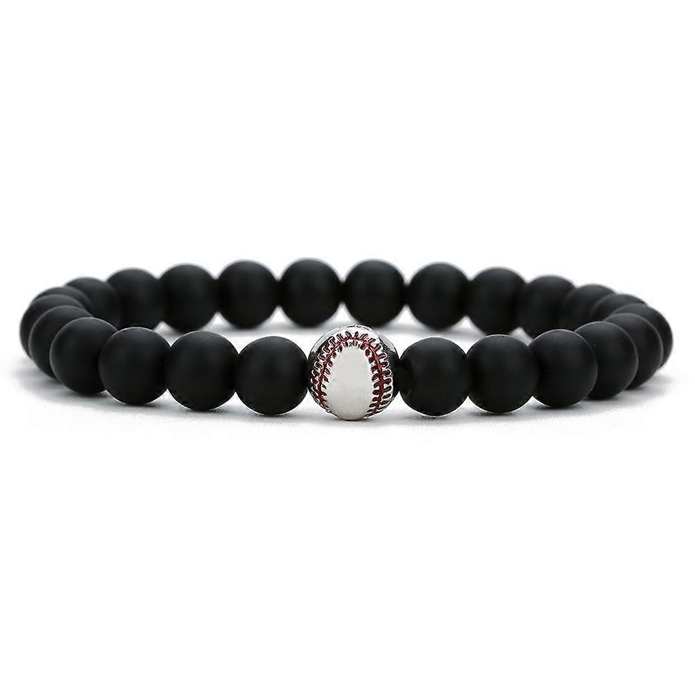 Frosted Beaded Elastic Bracelet For Women And Men Suitable For Party And Travel 6 Pcs