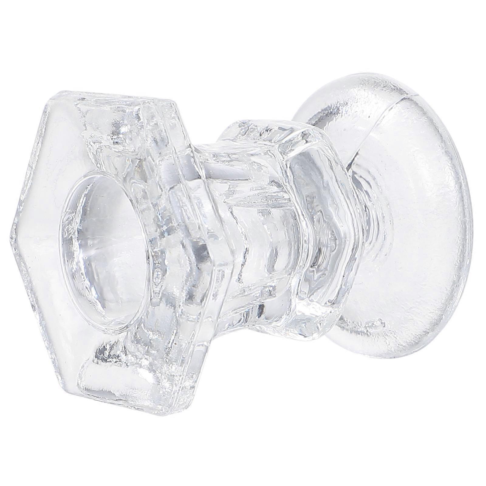 Simple Glass Candle Holder Clear Candlestick for Home 9Pcs