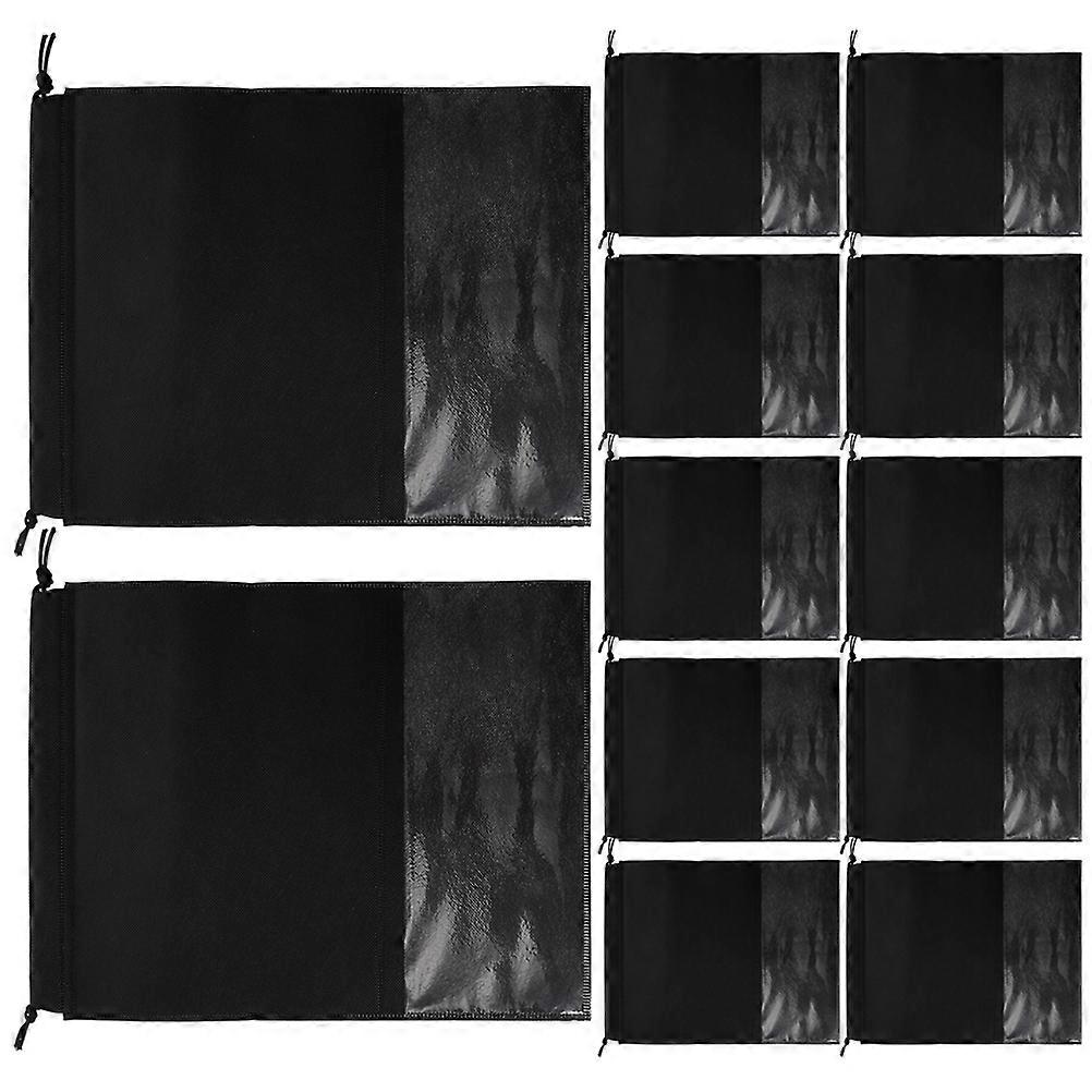 Multi-functional Drawstring Pouch Bag 36Pcs Ideal For Shoes And Clothes Travel Black Rectangular Storage Solution