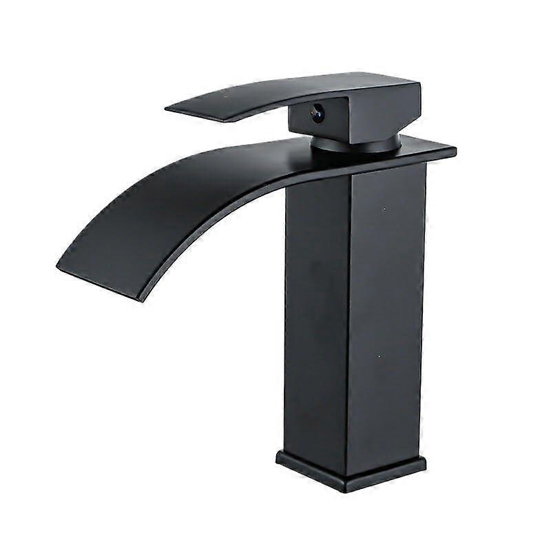 Single Hole Basin Mixer Tap Modern Bathroom Faucet With Cold And Hot Water Control Chrome Finish For Vanity Upgrade