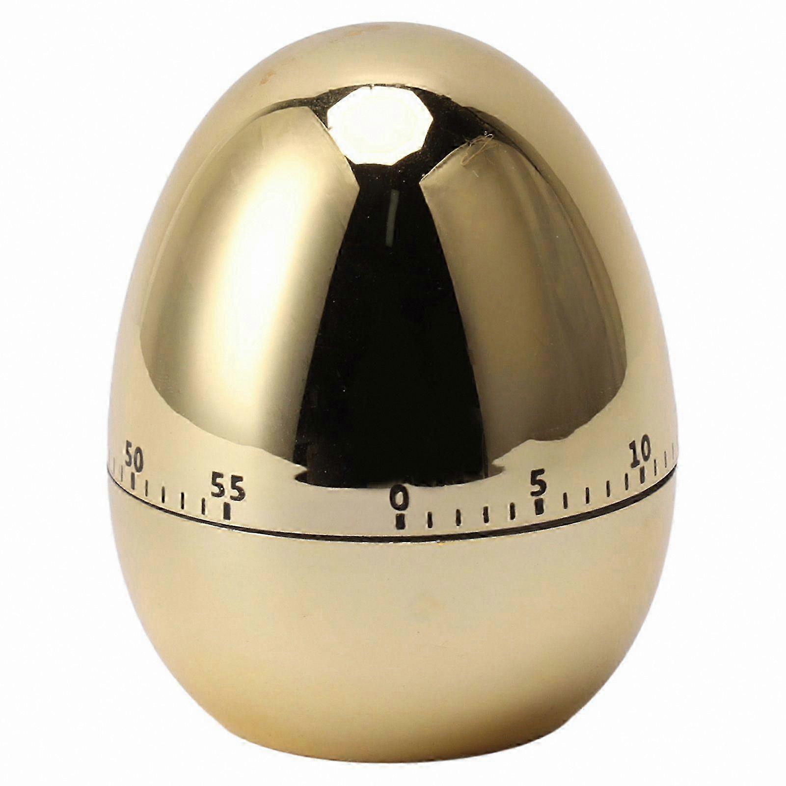 Gold Mechanical Kitchen Timer with 60-Minute Countdown for Cooking and Baking