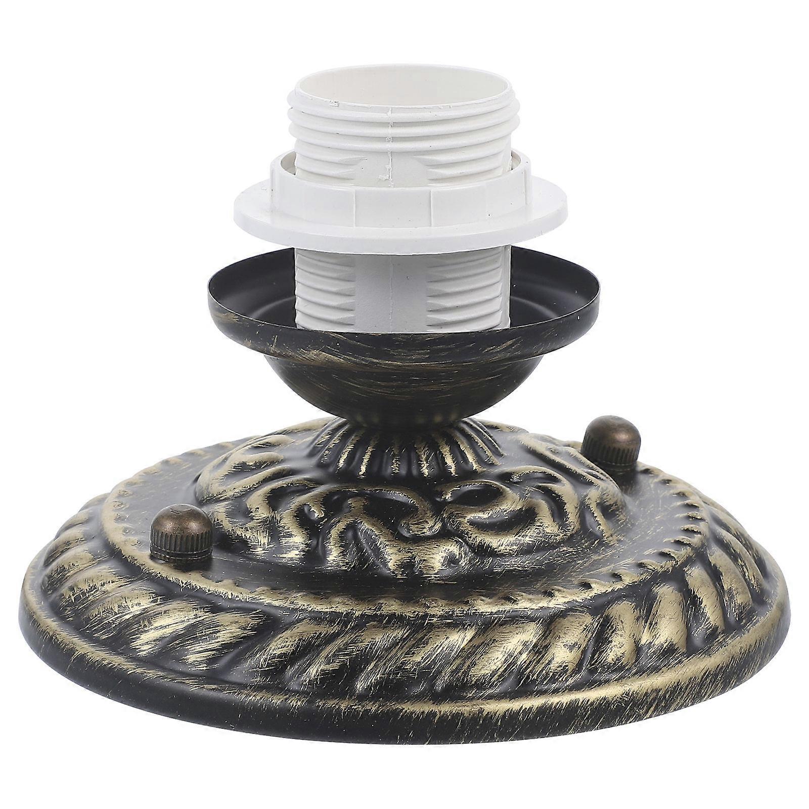 Ceiling Light Socket Lamp Base Adapter Round Shape Flame Retardant Electrical Protection For Garage Lighting 1Set