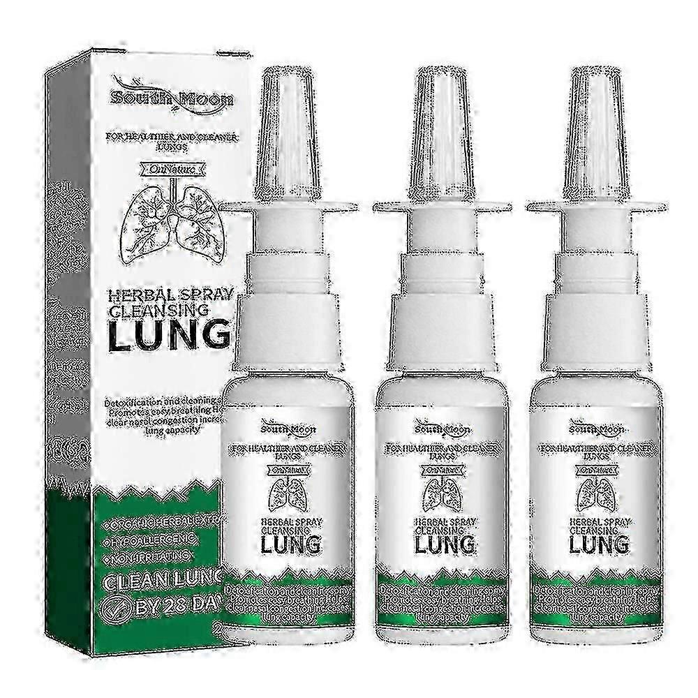 1-3pcs Lung Detox Herbal Cleanser Spray Pour Les Fumeurs Effacer La Congestion Nasale Anti Ronflement Solution Stop Ronflement Soulagement Spray Tw PrettyJ