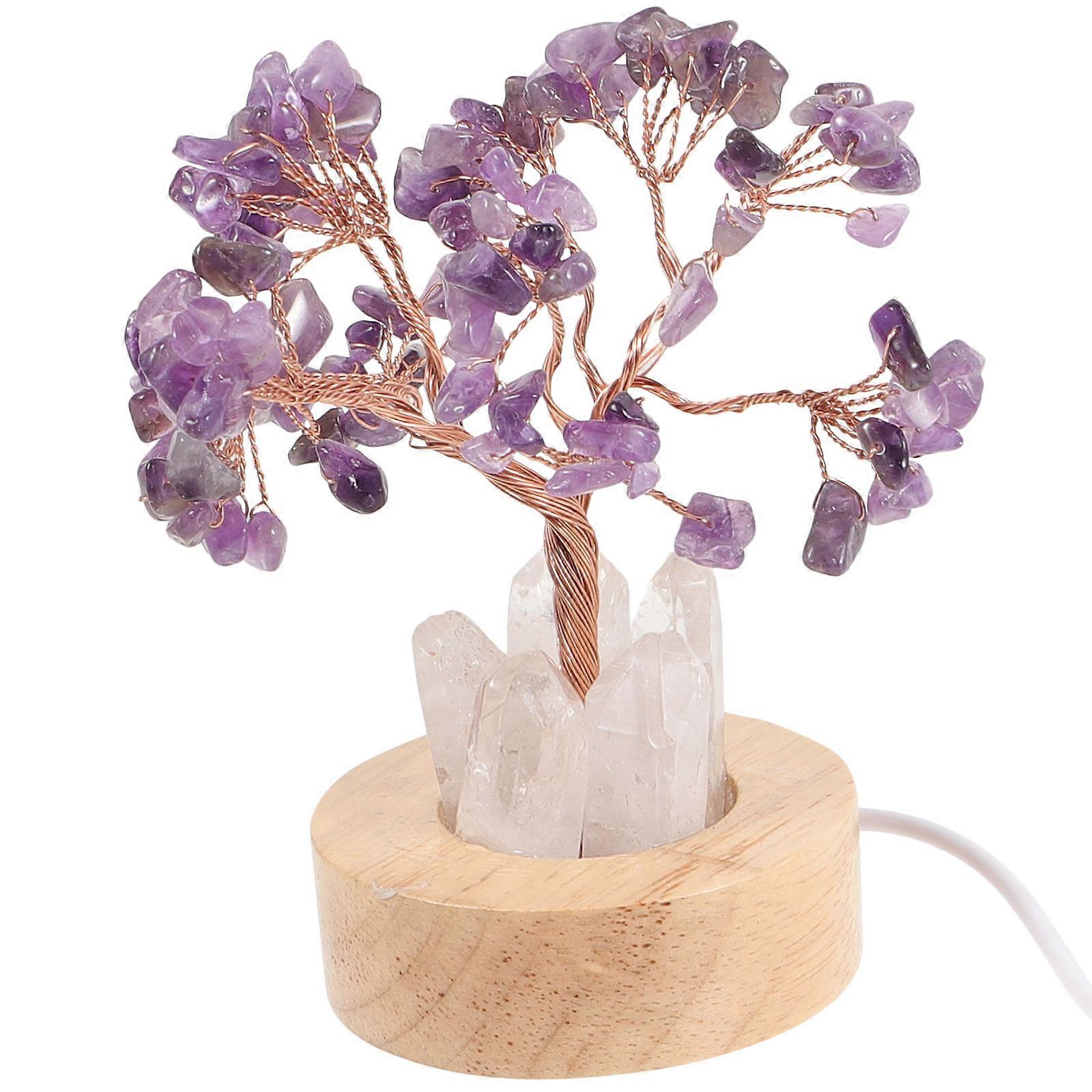 Amethyst Tree Night Light Decorative Small Night Lamp 5Pcs Set for Bedroom