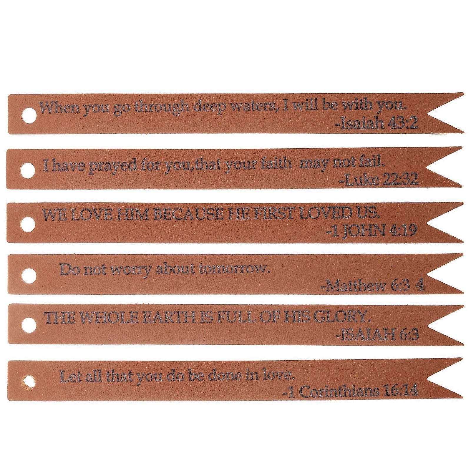 Christian Bookmark for Bible Reading 30Pcs Light Brown Set
