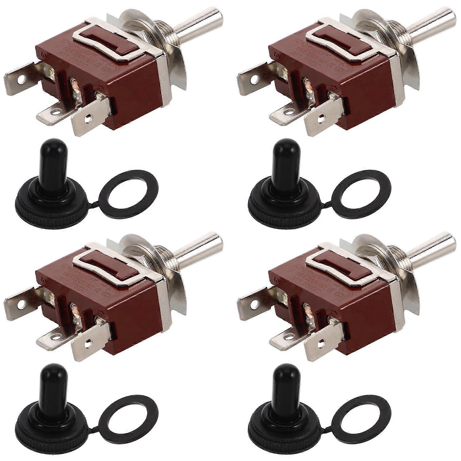 Automotive Replacement Toggle Switch Kn3c-101 For Car And Boat Modifications Copper Material Momentary Function 4 Sets