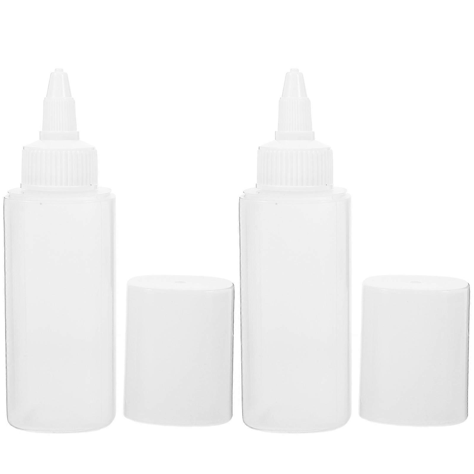 Condiment Squeeze Bottles For Outdoor BBQ Cooking Transparent 120Ml Easy Squeezing 4Pcs