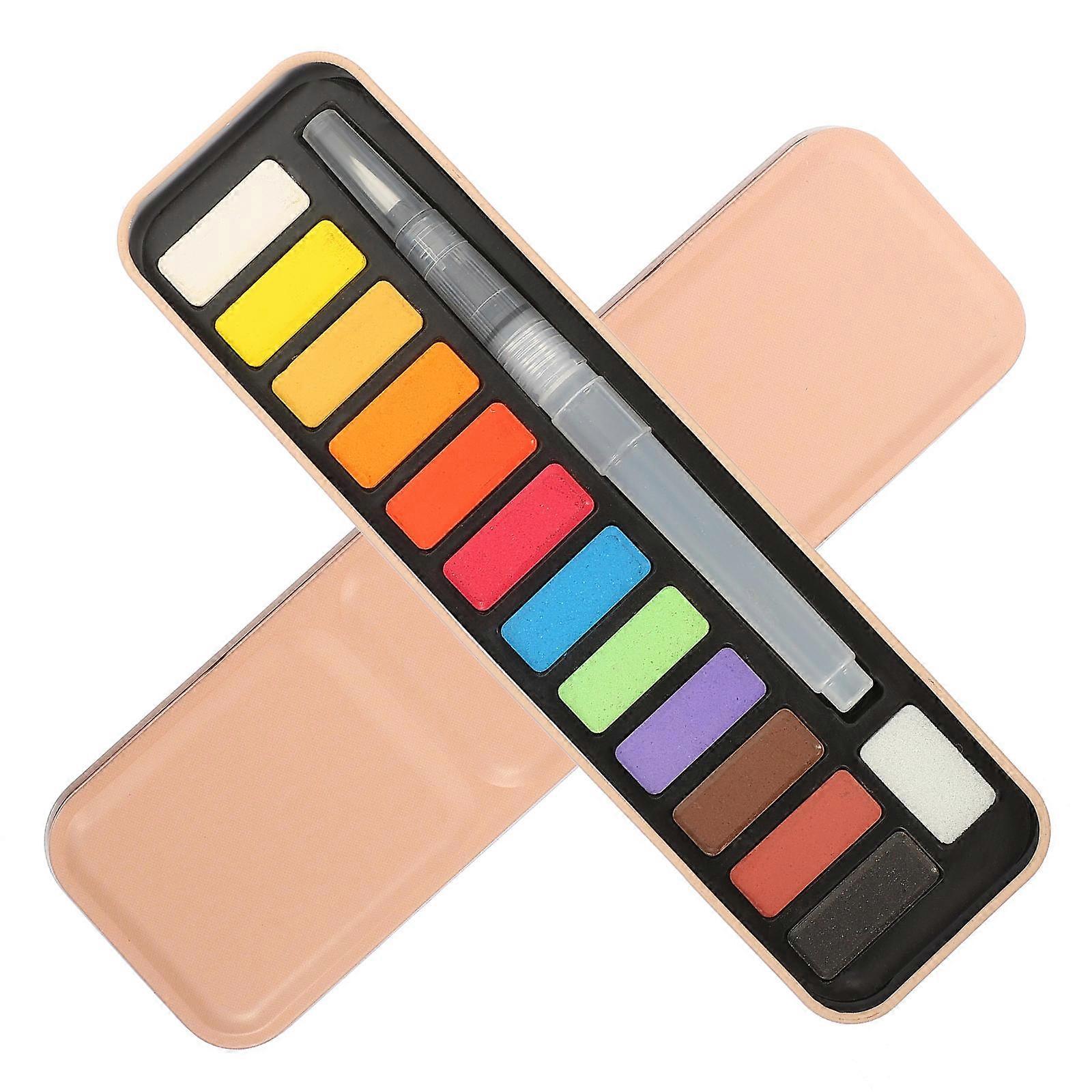 Solid Watercolor Pigment Kit Beginner Paint Set for Painting 4 Boxes Pink