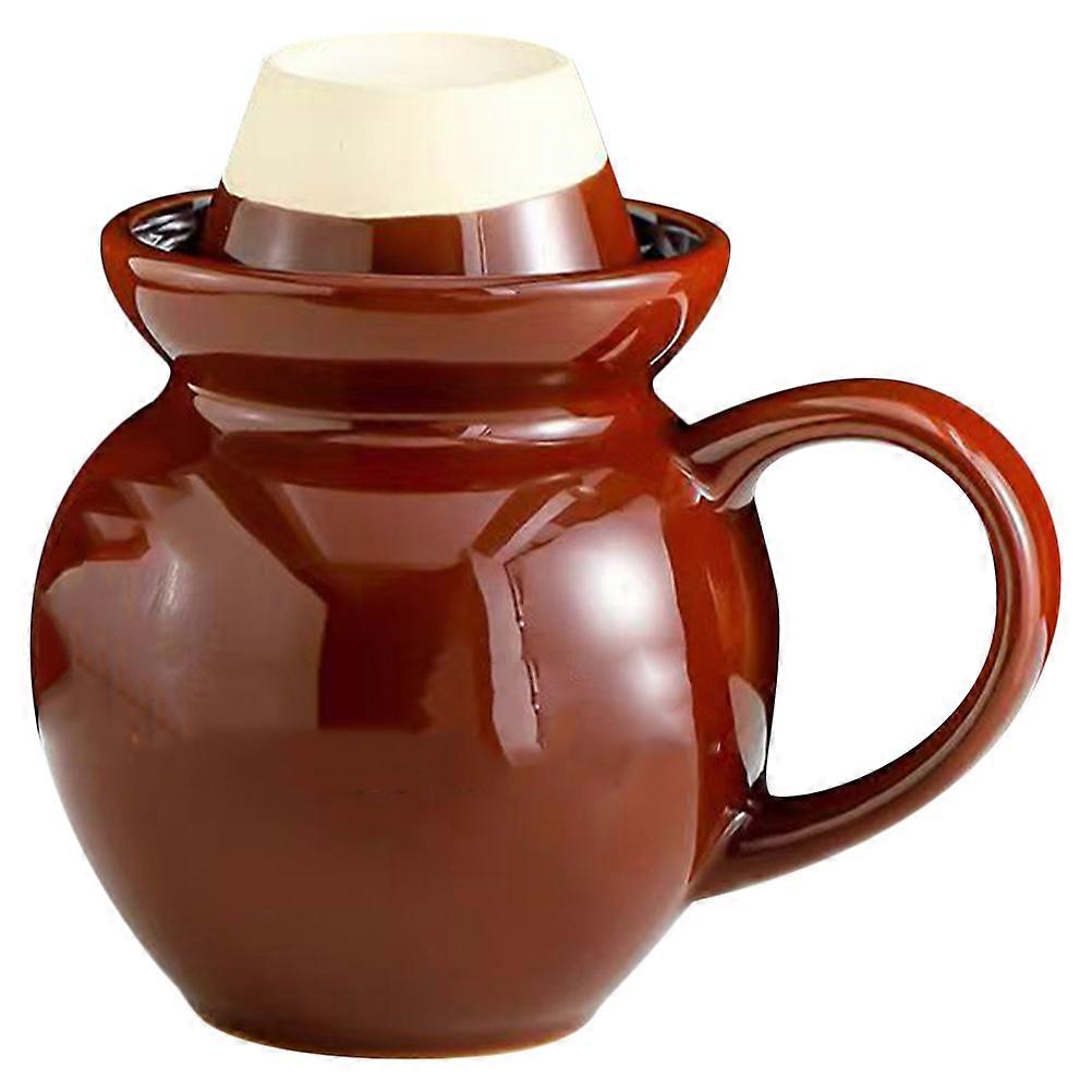 Unique 4Pcs Pickle Jar Shaped Mug Ceramic Water Mug Ideal For Decor And Daily Use 12.5X10Cm Perfect For Drinking Coffee Milk And Tea