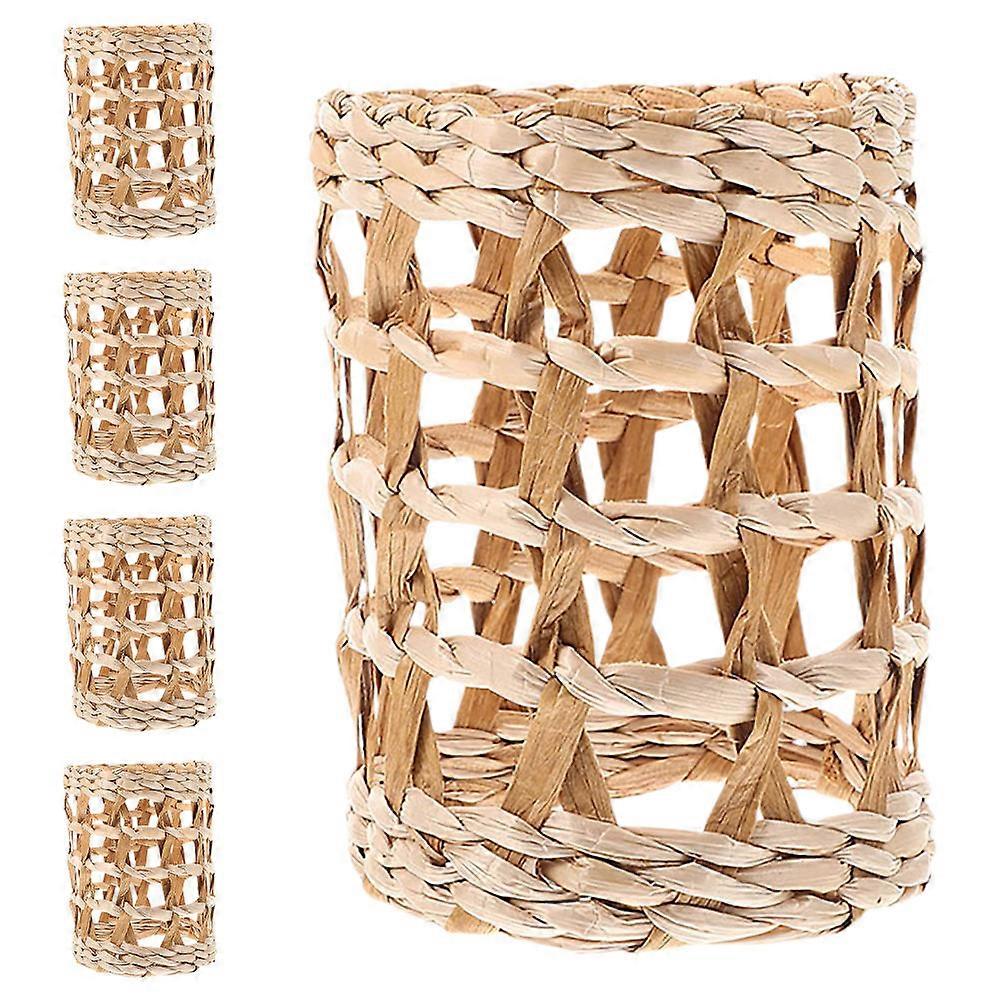 Handwoven Straw Bottle Cover for Kitchen Storage 25Pcs Set