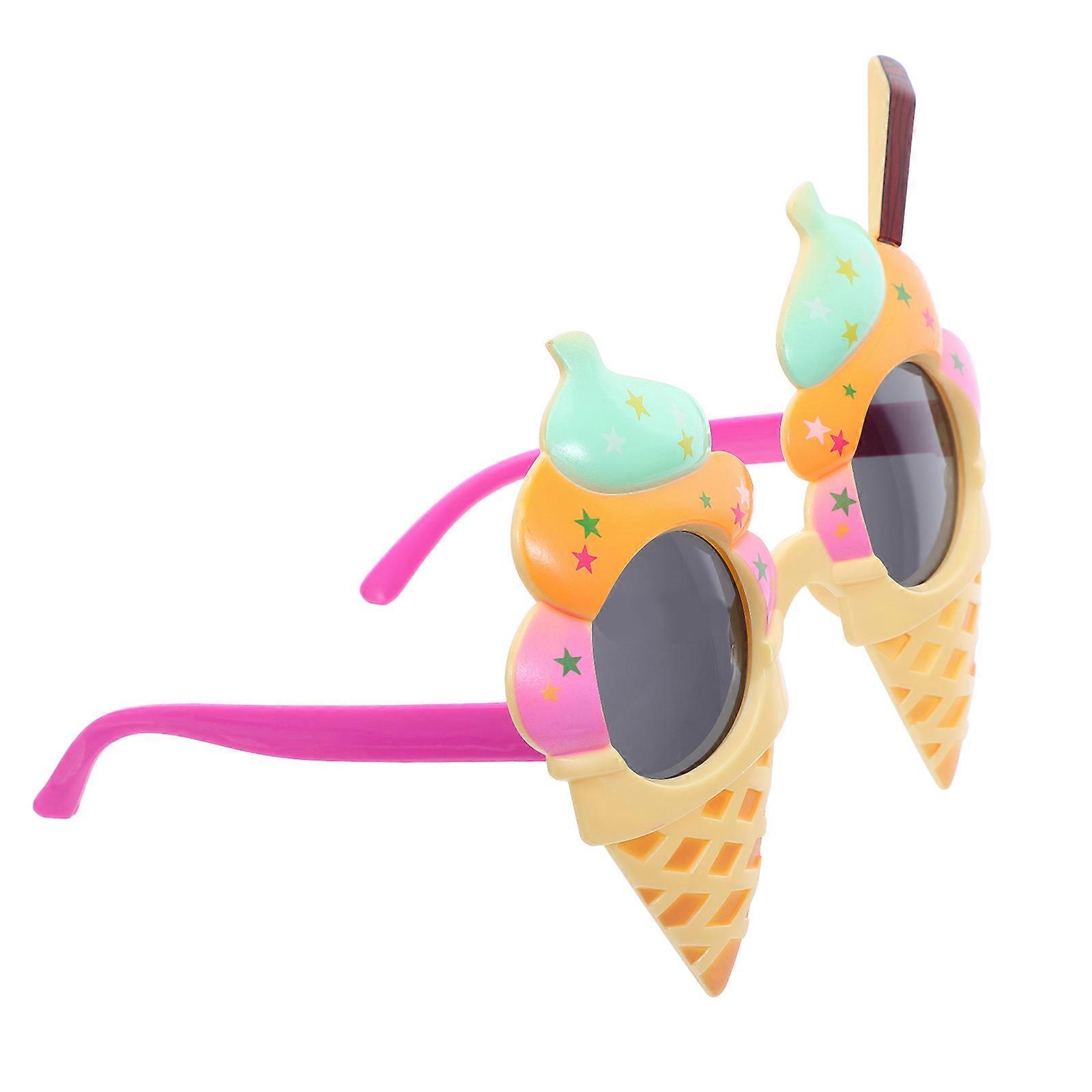 Birthday Party Glasses Frames for Fun Party 2Pcs Ice Cream Eyewear