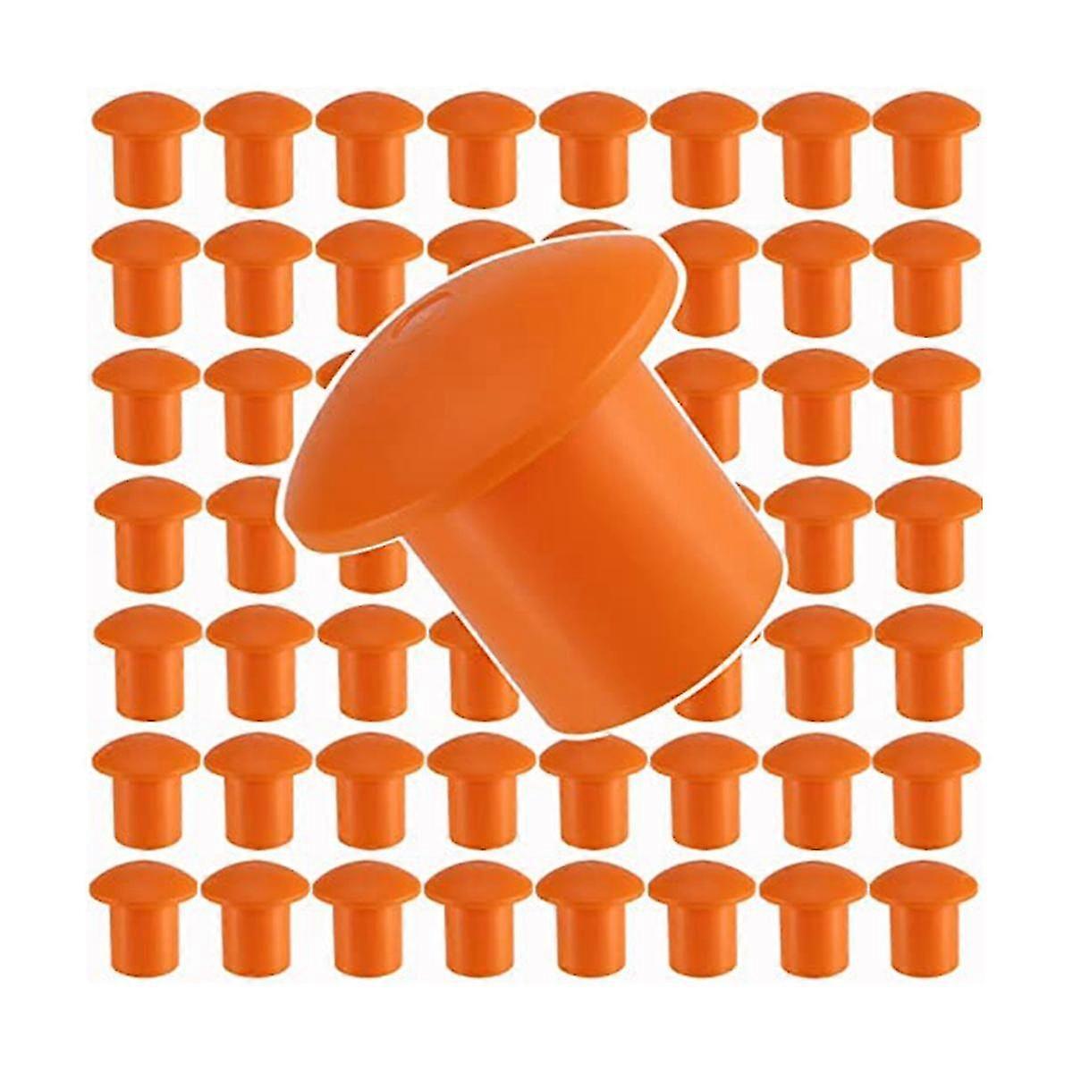 80 Pcs Rebar Caps, Mushroom Rebar Safety Cover, Orange Rebar Covers Caps suitable for Rebar Stake, Rebar Siz