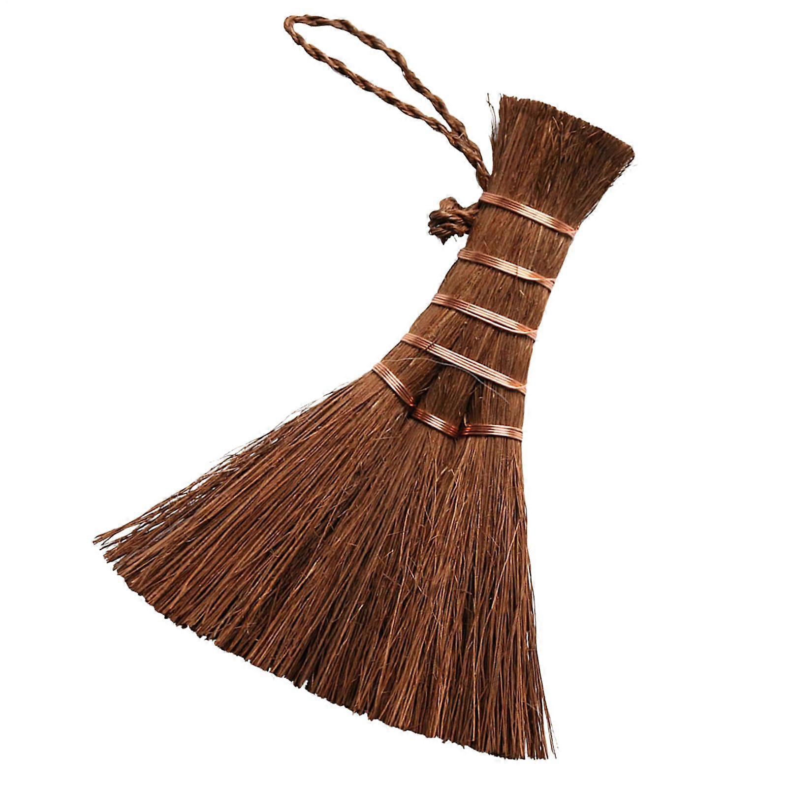 Mini Hand Home Palm Silk Desktop Dust Broom, 14 cm, Smooth Handle, Fine Fibers for Table Dust and Pan Debris
