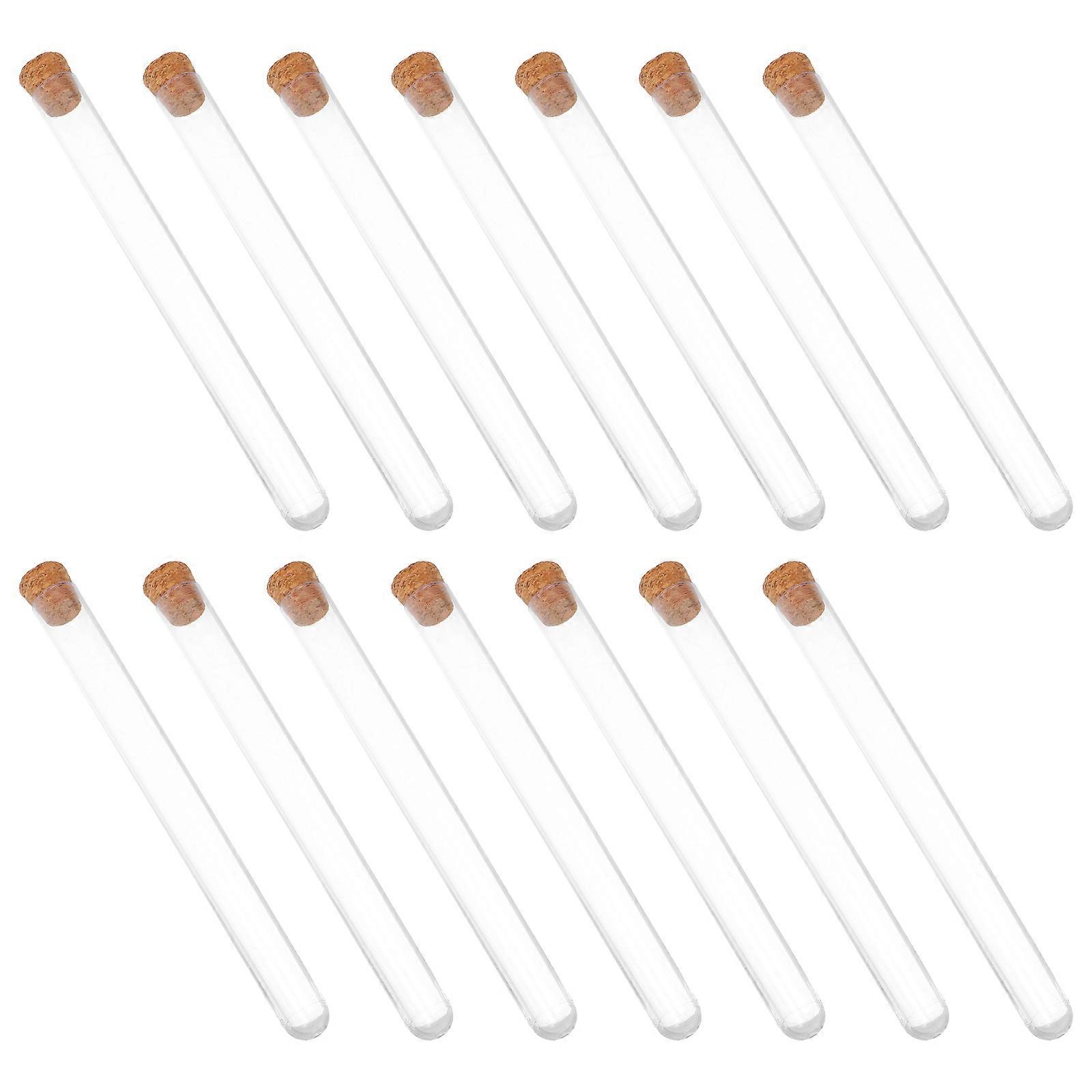 Laboratory Plastic Test Tube for Liquid Holding 50Pcs Transparent