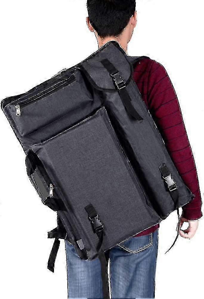 A2 Painting Drawing Board Storage Bag Waterproof Art Carry Tote Bag Multifunction Canvas A2 Art Portfolio Case Portable Large File Folder With Strap F